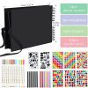 Album Photo Traditionnel Scrapbook 80 Pages DIY Noir - Idée Cadeau Original