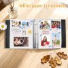 Album Photo Scrapbooking DIY avec Couverture en Lin Beige et 20 Pochettes - Idéal pour Cadeaux Mariage, Anniversaire, Voyage