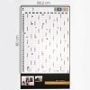 FERFLEX Calendrier Mural Magnétique Annuel Blanc - Planning Familial et Organisation Bureau - Kit Complet avec Magnets et Feutre Effaçable