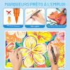 NICETY 72 Feutres Acryliques à Pointe Pinceau - Marqueurs Peinture Multi-Supports pour Artistes et Débutants