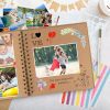 Album Photo Scrapbooking DIY Aior 21x21cm, Livre Souvenir Fait Main à Spirale, 40 Pages - Idée Cadeau Mariage, Bébé, Voyage
