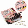 Pomelo Best Portefeuille Femme Cuir PU - Porte Monnaie Spacieux avec 12 Emplacements Cartes, Protection RFID, Design Classique Noir