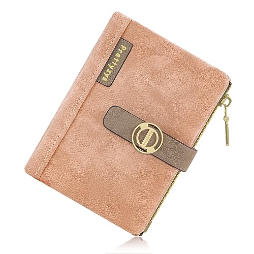 REETEE Portefeuille Femme PU Cuir Porte Monnaie Petit Format - Rose
