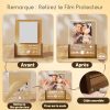 LUCKOR Plaque Spotify Personnalisée - Cadeau Unique Saint Valentin, Anniversaire pour Couple, Femme, Homme - Lampe Photo Acrylique avec Base en Noyer