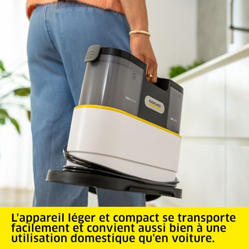 Kärcher SE 2 Spot Care : Détacheur Compact et Puissant pour Nettoyage Ciblé des Tissus d'Ameublement et Sièges de Voiture