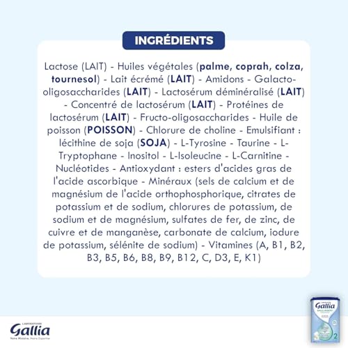 Laboratoire Gallia Galliagest Premium 2ème âge - Lait en poudre pour bébé dès 6 mois - Pack de 3 boîtes de 820g