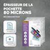 Fellowes Pochette de Plastification A4 80 microns - Pack de 100 Feuilles Plastifieuse - Finition Brillante Haute Qualité