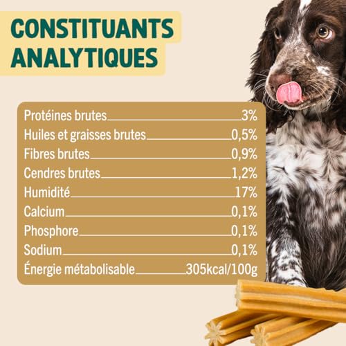 FRANKLIN Stick Dentaire Chien Saveur Beurre de Cacahuètes - Hygiène Bucco-Dentaire, Anti-tartre, Tout Age, 250g