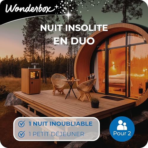 Wonderbox - Nuit Insolite en Duo - Coffret Cadeau Séjour Mémorable