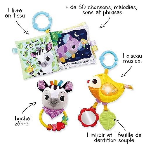 VTech Coffret Naissance Bébés Animaux : Jouets Éveil et Musique pour Bébé dès la Naissance