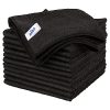 MR.SIGA 12 Chiffons Microfibre Ultra Doux Noir - Nettoyage Sans Rayures et Haute Absorption