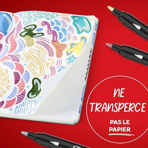 Sharpie Creative Marker - Lot de 12 Marqueurs Peinture Acrylique, Pointe Ogive, Encre à Base d'Eau Sans Bavure