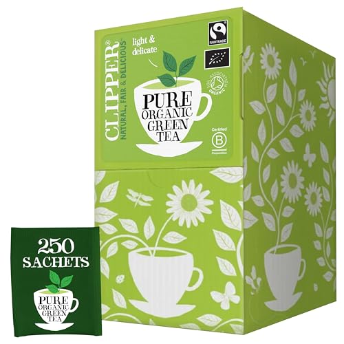CLIPPER - Thé Vert Bio Léger et Rafraîchissant - Maxi Format Professionnel - 250 Sachets