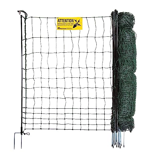 Filet à volaille StrongLine 110E - 25m, 110cm de haut, 9 piquets fibre de verre, électrifiable pour sécurité optimale