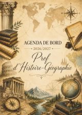 Agenda Scolaire 2026/2027 pour Professeur d'Histoire-Géographie EMC - Format A4, 18 Classes, Cahier de Notes et Planificateur Hebdomadaire