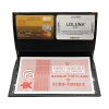 LOLUNA® Porte-chéquier Talon en Haut avec Étui Carte RFID - Portefeuille Compact en Cuir Noir