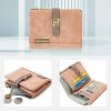 REETEE Portefeuille Femme PU Cuir Porte Monnaie Petit Format - Rose