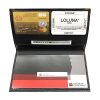 LOLUNA® Porte-chéquier Talon en Haut avec Étui Carte RFID - Portefeuille Compact en Cuir Noir