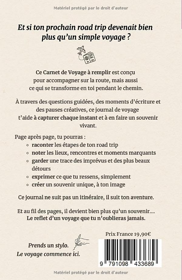 Carnet de Voyage à remplir - Road Trip Inde : Journal Souvenirs Aventure