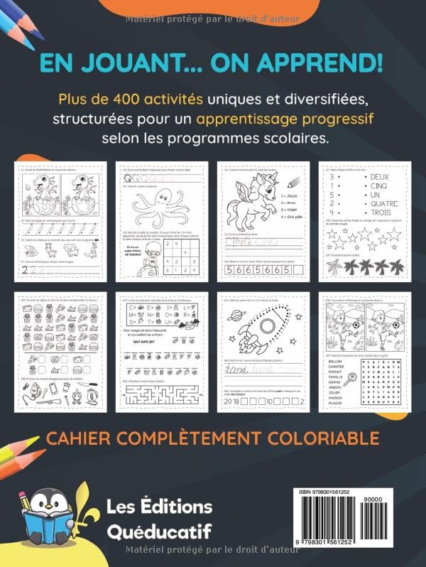 Mon Super Cahier d'Activités Maternelle: Plus de 400 Exercices Éducatifs pour Enfants de 4 à 7 Ans