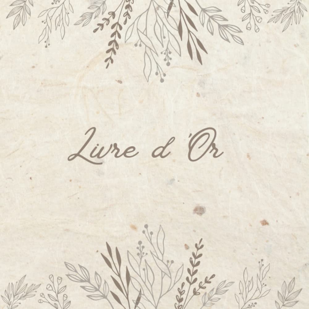 Livre d'Or Vintage Kraft pour Mariage, Anniversaire et Événements Spéciaux - 100 Pages Vierges pour Souvenirs Précieux