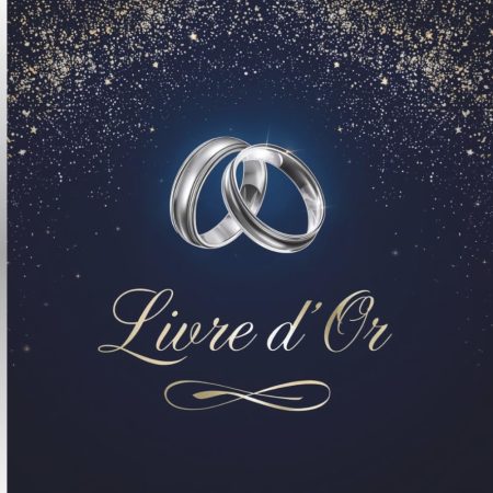 Livre d'Or Chic Bleu et Argenté : L'Écrin Parfait pour Vos Souvenirs Précieux