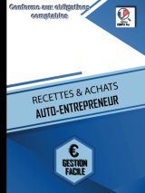 Cahier de Compte Auto-Entrepreneur : Registre Recettes et Achats Conforme Micro-Entreprise - Design Polygone Bleu