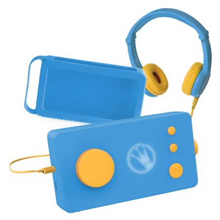 Lunii - Ma Fabrique à Histoires Bleue : Conteuse Interactive + Casque Audio + Coque + Histoires Incluses, 3-8 Ans, Fabriqué en France