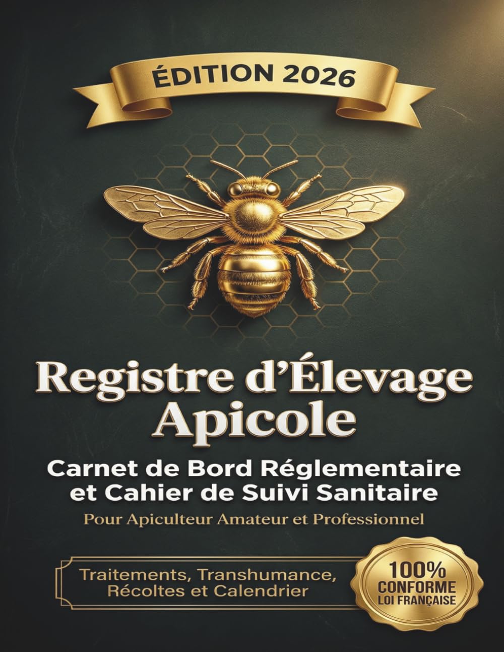 Registre d’Élevage Apicole : Carnet de Bord Réglementaire et Suivi Sanitaire Obligatoire pour Apiculteurs Amateurs et Professionnels - Suivi des Ruches, Récoltes et Calendrier Annuel