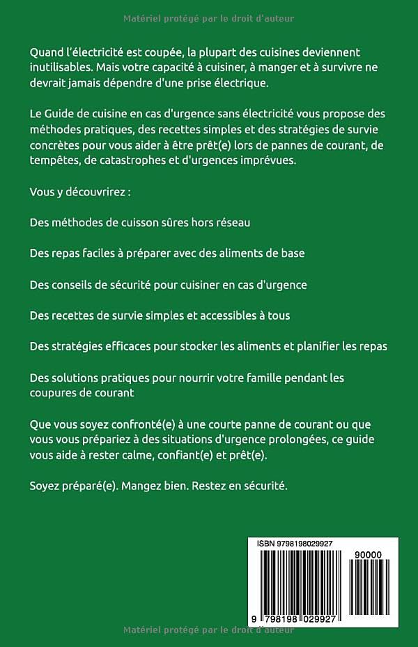 Guide de cuisson sans électricité pour les urgences : Repas simples, méthodes sûres et recettes de survie face aux pannes de courant