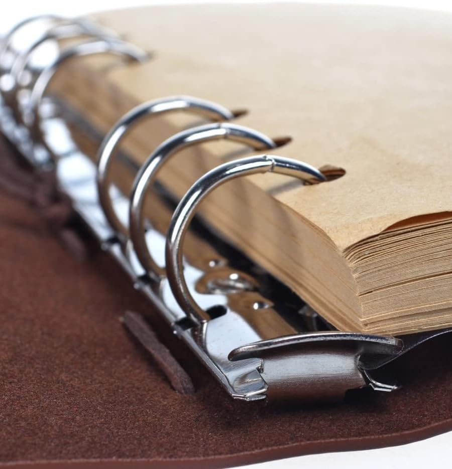 Carnet en Cuir Vintage Marron pour Voyage et Journal Intime - Idéal pour Hommes et Femmes