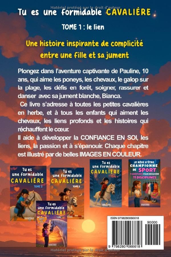 Tu es une formidable cavalière fille : Livre d'équitation pour enfants, histoires merveilleuses pour la confiance en soi, l'amitié, la motivation et le lien cheval-cavalière [IMAGES COULEUR]