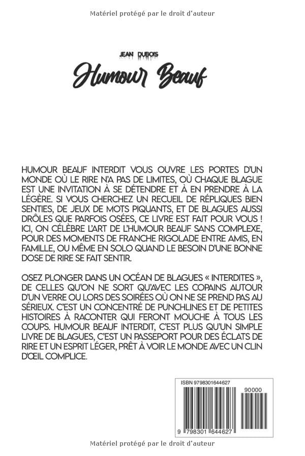 Humour Beauf Interdit : Le Meilleur de l'Humour Noir et des Blagues pour Adultes