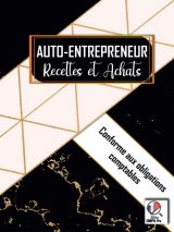 Livre de Compte Recette Dépense : Carnet de Tenue de Compte Conforme aux Obligations Comptables des Micro BIC - Micro BNC | Cahier Facile à Remplir | Design Noir Doré et Rose