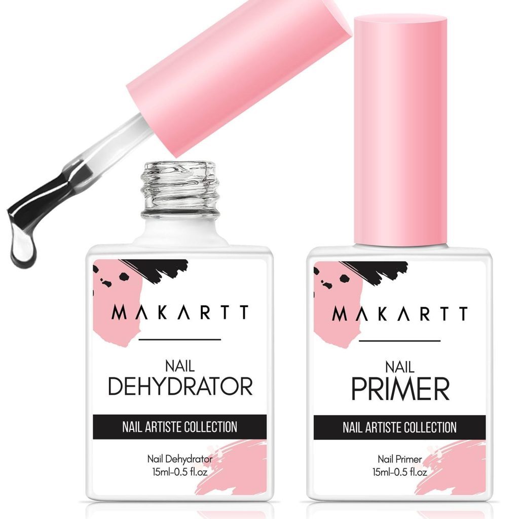 Makartt Nail Primer & Déshydrateur d'Ongles : Base Gel Longue Tenue pour Vernis Gel