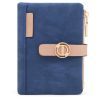 REETEE Portefeuille Femme PU Cuir Porte Monnaie Petit Format, Porte-Chéquiers et Cartes - Bleu Foncé