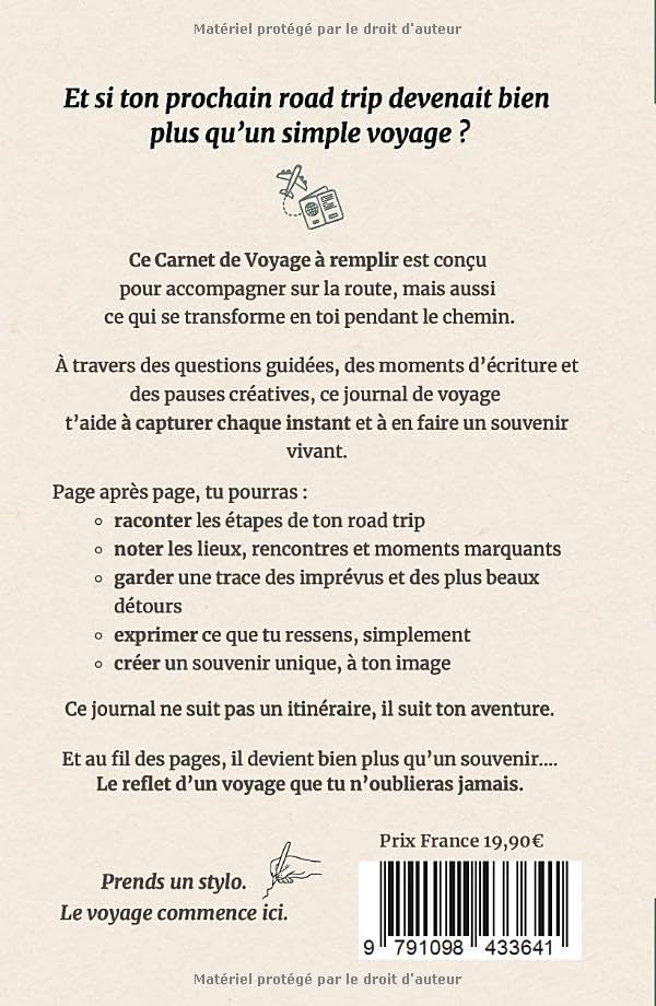 Carnet de Voyage à remplir : Journal d'aventure pour Road Trip et Souvenirs Inoubliables
