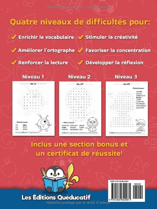 Mots Mêlés pour Enfants 6-8 Ans : Jeux Éducatifs Amusants avec Plus de 600 Mots et Illustrations à Colorier