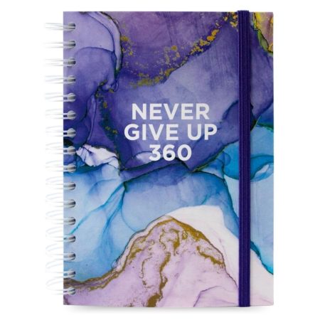 Agenda Journalier A5 Never Give Up 360 - Planner Non Daté avec Suivi Bien-Être et Objectifs Quotidiens | Blue Marble