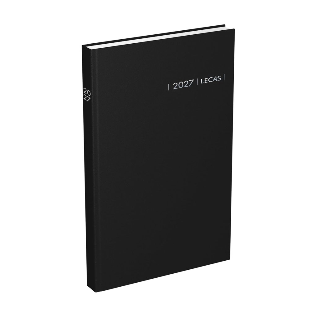 Agenda LECAS Carré Travers 2027 - 2 Jours par Page, Noir, 14x22 cm