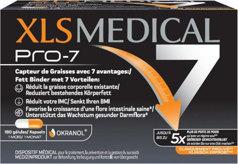 XLS MEDICAL Pro-7 : Gélules pour une aide à la perte de poids - 180 gélules