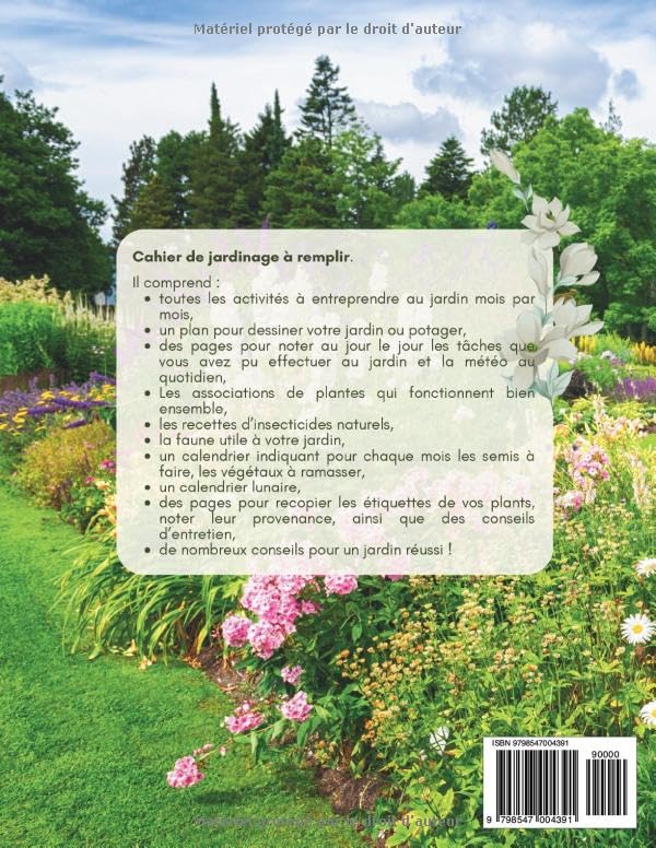 Mon Carnet de Jardinage à Remplir Mois par Mois : La Petite Encyclopédie de Mon Jardin