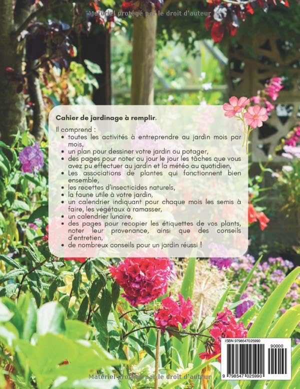 Mon Carnet de Jardinage à Remplir Mois par Mois : L'Encyclopédie de Mon Jardin