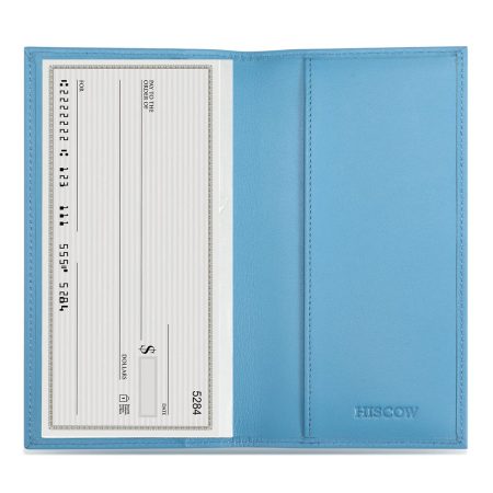 HISCOW Couverture de Chéquier Minimaliste en Cuir Pleine Fleur Italien