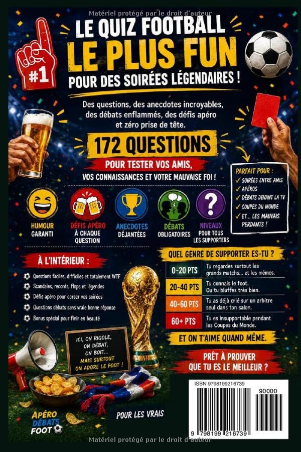 Le Grand Quiz Apéro Coupe du Monde 2026 : 172 Questions Foot pour Vrais Supporters