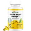 Omega 3 Vegan : Huile d'algues haute concentration DHA (400mg/capsule) - 60 capsules pour 2 mois - Alternative végétale au foie de morue