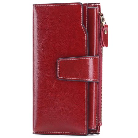 Sendefn Portefeuille Femme Cuir Véritable Grande Capacité Bloquant RFID