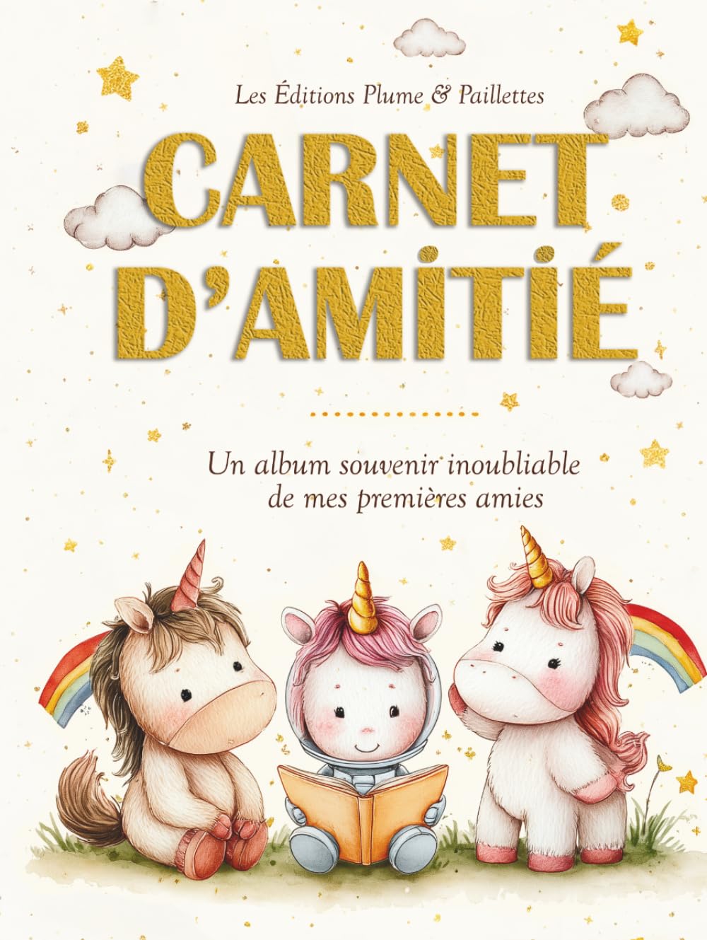 Mon Carnet d'Amitié Licorne Kawaii : Le Cadeau Parfait pour la Maternelle et l'École