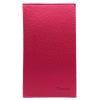 Étui Portefeuille Chequier Talon en Haut en Cuir Vachette Fuchsia - Charmoni Louis