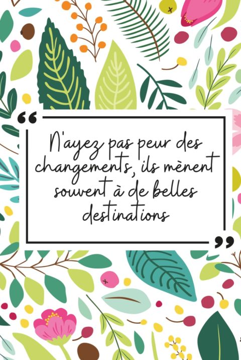 Carnet de Notes Ligné A5 Style Fleuri avec Citation Inspirante - Cahier 125 Pages Lignées (15,24 x 22,86 cm)